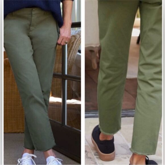 Frank & Eileen NWT  Wicklow Italian Performance Twill Chino Pants Army size 0 - Picture 2 of 10